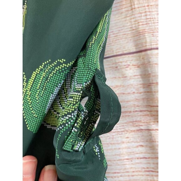 Vintage Cain Sloan Peacock Green Dressing Coat - L/XL - Picture 4 of 12